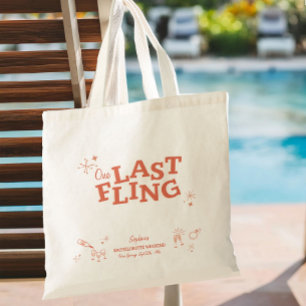 One Last Fling Bachelorette Tote Bag