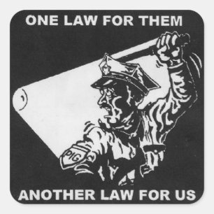 one law for them square sticker