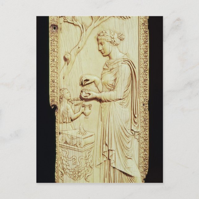 One leaf of the Symmachi Diptych Postcard (Front)