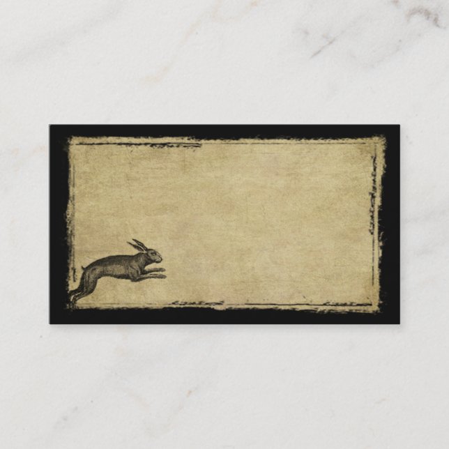 One Leaping Hare- Prim Biz Cards (Front)