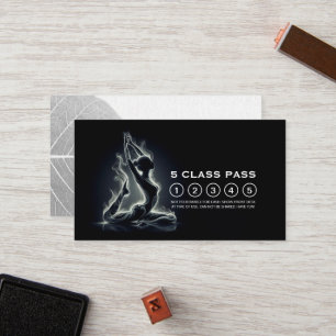 One-legged King Pigeon Yoga Instructor Class Pass Loyalty Card