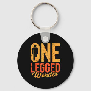 One Legged Wonder Funny Leg Amputee Prosthetic Han Key Ring