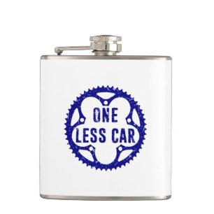 One Less Car Hip Flask