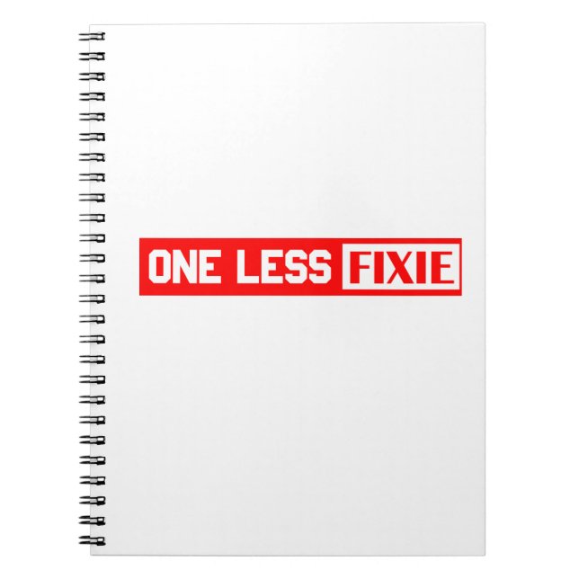 One Less Fixie Spiral Notebook (Front)