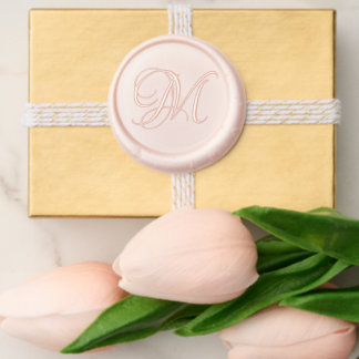 One Letter Initial Monogram Wax Seal Sticker