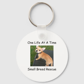 One Life At A Time Small Breed Rescue Key Chain
