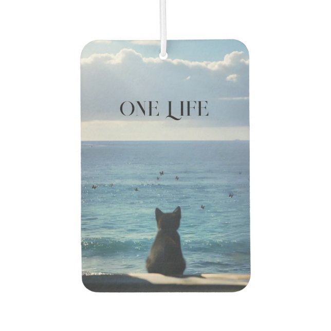 One Life Cat perfume Car Air Freshener (Front)