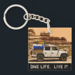 ONE LIFE.  LIVE IT. KEY RING<br><div class="desc">ONE LIFE.  LIVE IT.  Never let anything stand in the way of a good adventure.  This classic profile will always make people that off-road proud.  You can change the background colour for a whole new look.  Have fun and make the design your own!</div>