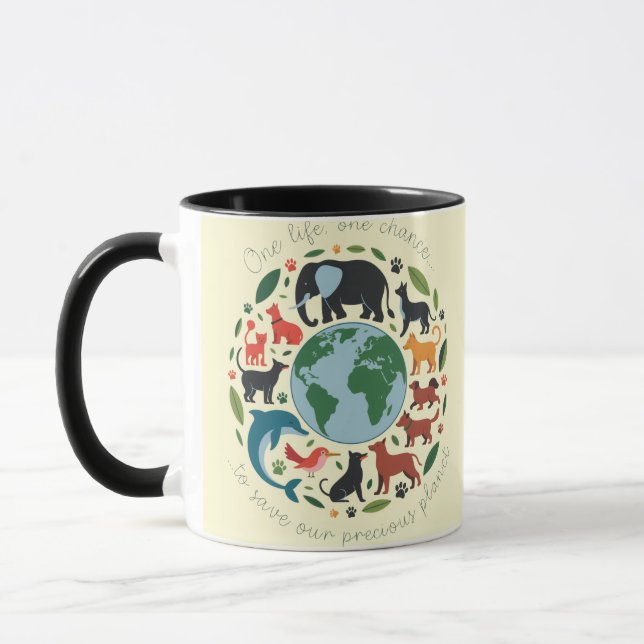 One life... One chance, to save our planet! Mug (Left)