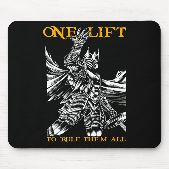 One Lift To Rule Them All Gym Weightlifting Bodybu Mouse Pad (Front)