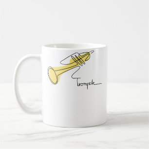 One-Line Musician Blow Orchestra Trumpet Coffee Mug