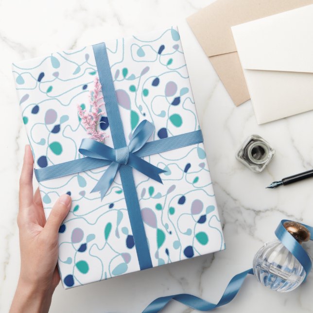One Line Pattern Line Art Wrapping Paper (Gifting)