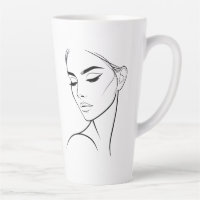 One Line Woman Face Drawing No3