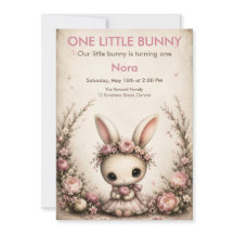 One Little Bunny First Birthday - Storybook Animal