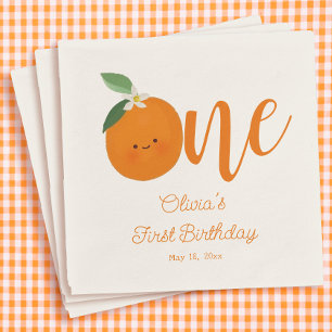 One Little Cutie Birthday Party Napkin
