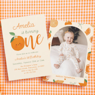 One Little Cutie First Birthday Party Invitation
