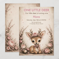 One Little Deer First Birthday - Storybook Animal