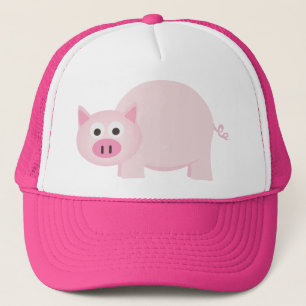 One Little Pig in Pink Trucker Hat