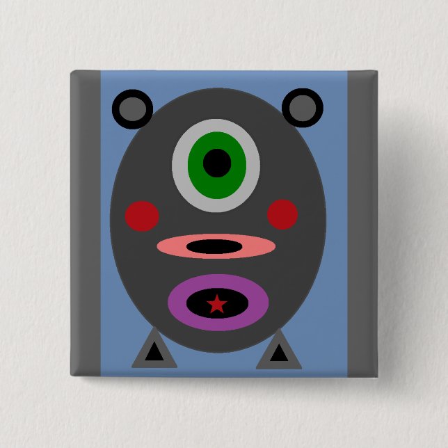 One Little Piggy 15 Cm Square Badge (Front)