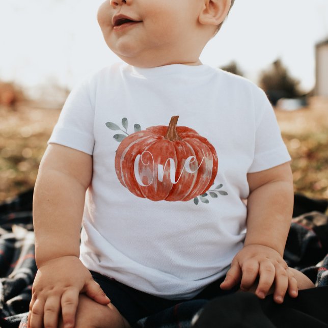 One Little Pumpkin 1st Birthday  Baby T-Shirt (Creator Uploaded)