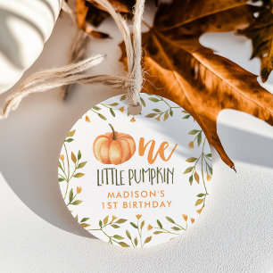One Little Pumpkin Baby's 1st Birthday Favour Tags