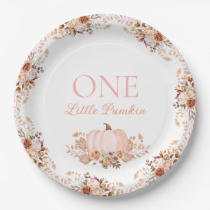 One little Pumpkin Paper Plate