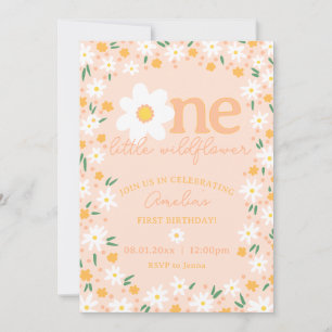 One Little Wildflower First Birthday Invitation