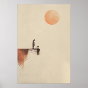 One Lost Sheep Minimalist Watercolor Christian Art Poster