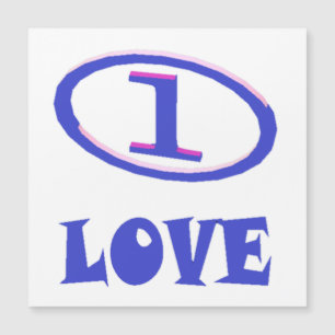 One Love art pattern blue hint of purple
