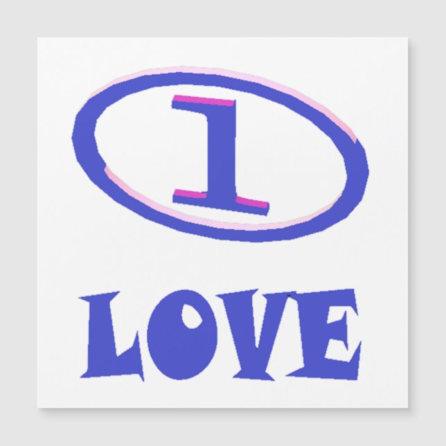One Love art pattern blue hint of purple           (Front)