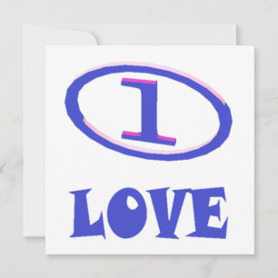 One Love art pattern blue hint of purple
