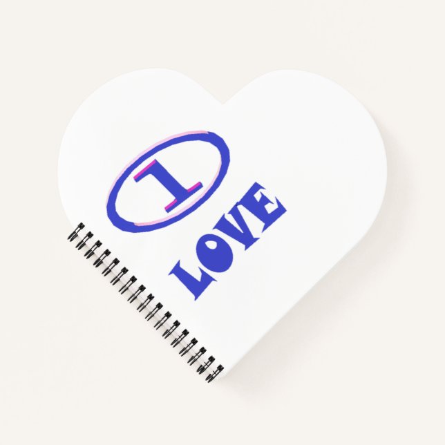 One Love art pattern blue hint of purple     Noteb Notebook (Front)