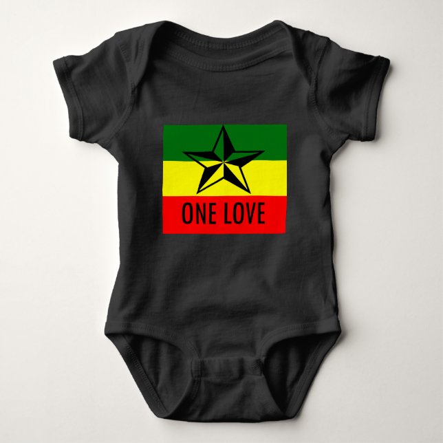 One Love Baby Bodysuit  (Front)