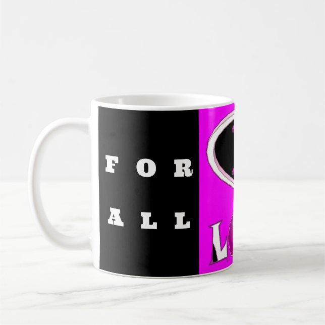 One love brite pink say it loud coffee mug (Left)