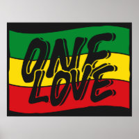 One Love Drapeau Reggae Rasta