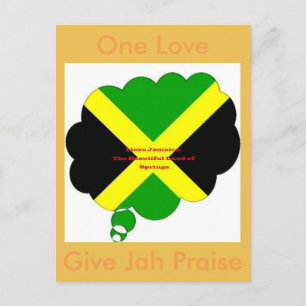 One Love Give Jah Praise Card