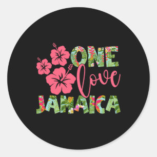 One Love Jamaica 2025 Caribbean Vacation Theme Fam Classic Round Sticker