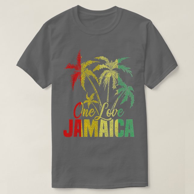 One Love Jamaica Caribbean Vacation Reggae  T-Shirt (Design Front)