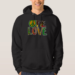 One Love Jamaica Rasta Reggae Peace Black History  Hoodie