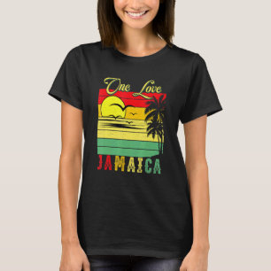 One Love Jamaica Summer Vacation Family Vintage Su T-Shirt