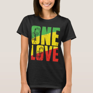 One Love Jamaica Vacation Jamaican Reggae Music Ca T-Shirt