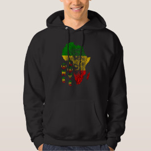 One Love Lion Rasta Reggae Africa Map Lion Of Juda Hoodie