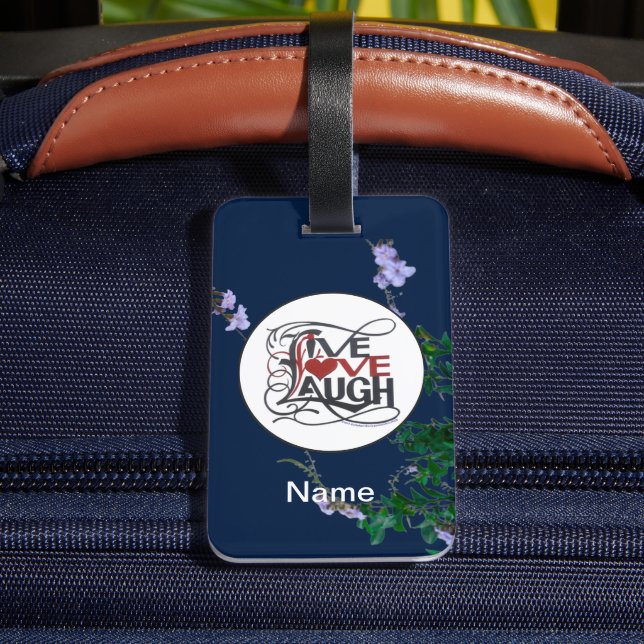 One Love & LIVE LOVE LAUGH       Luggage Tag (Back Insitu 4)