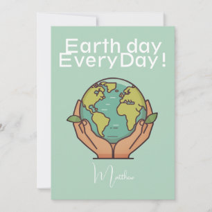 One Love One Earth, Earth Day, Save Our Planet Holiday Card