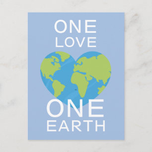 One Love One Earth, Earth Day, Save Our Planet Postcard