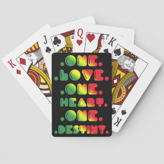 ONE LOVE, ONE HEART, ONE DESTINY. PLAYING CARDS