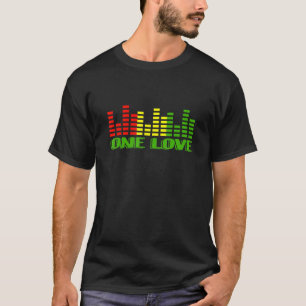 One Love Peace Love Unity Reggae Roots Jamaica Ras T-Shirt