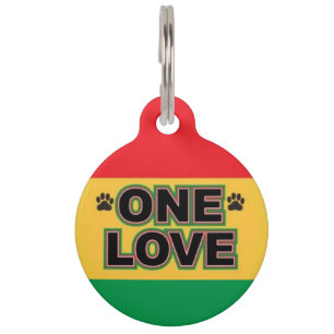 One Love Pet ID Tag