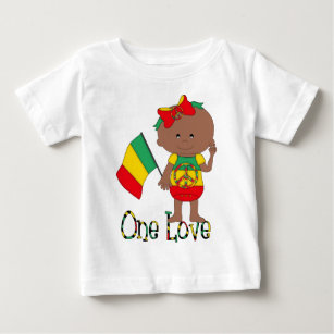 One Love Rasta Baby African American Baby T-Shirt