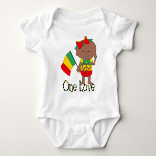 One Love Rasta Baby African American Bodysuit